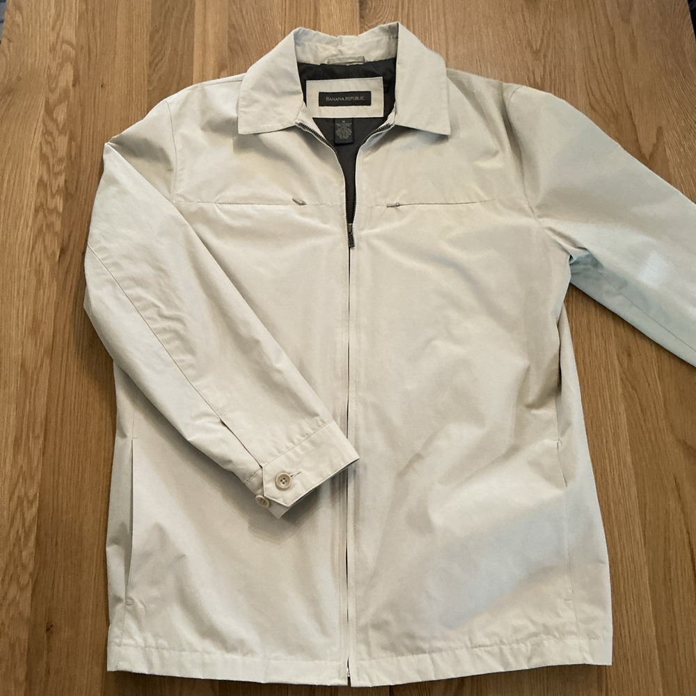 Banana Republic Harrington Style Jacket – Zip Front, Cotton Nylon Blend sz M